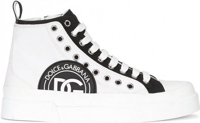 Dolce & Gabbana Tweekleurige sneakers Wit
