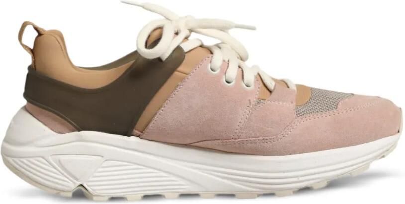 DONDUP Suède sneakers met vlakken Roze
