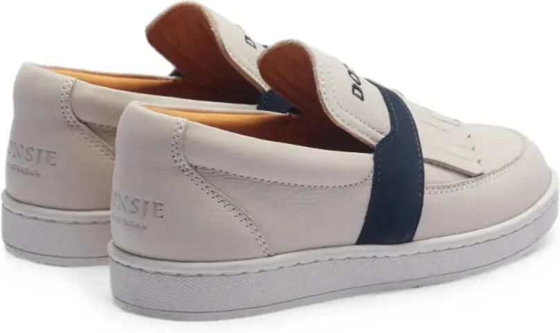 Donsje Kieran leren loafers met franje Beige - Foto 5