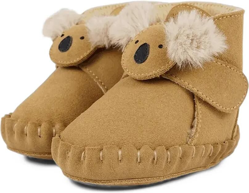Donsje Laarzen met koala-applicatie Beige