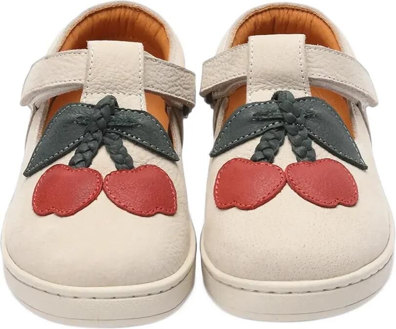 Donsje Loafers met bandje en kersen-applicatie Beige - Foto 3