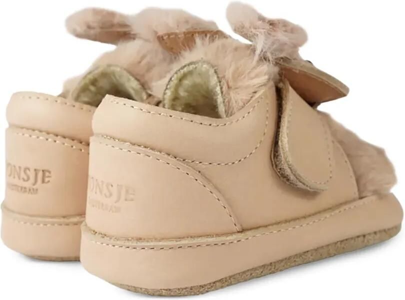 Donsje Matijn schoenen met klittenband en konijnen-patch Beige - Foto 3