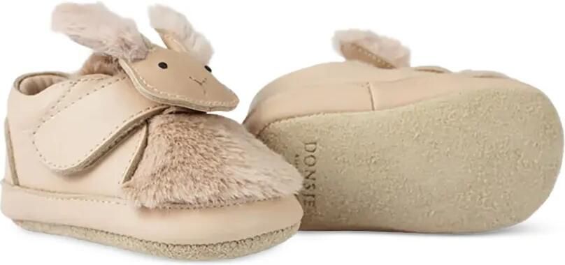 Donsje Matijn schoenen met klittenband en konijnen-patch Beige - Foto 4