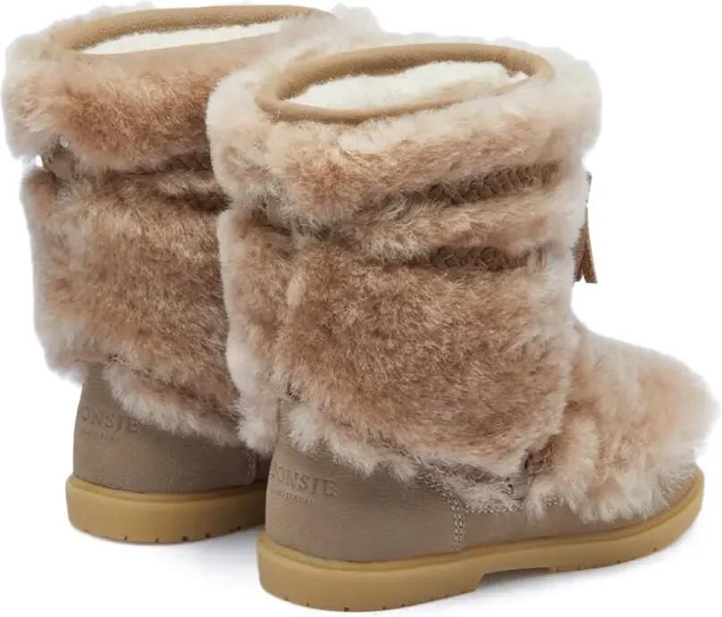 Donsje Myril laarzen van imitatiebont verfraaid met kwastje Beige - Foto 3