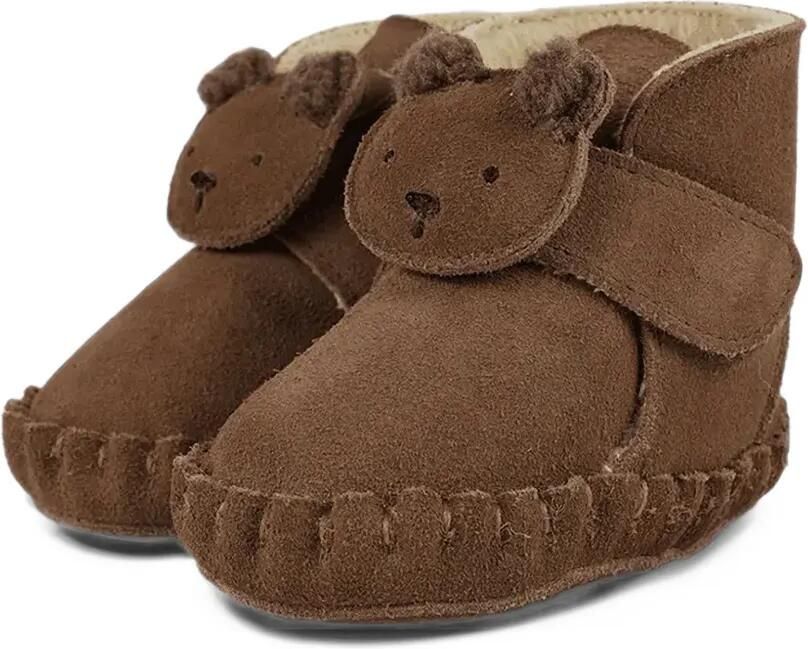 Donsje Pouty Booties bear-motif touch-strap shoes Bruin