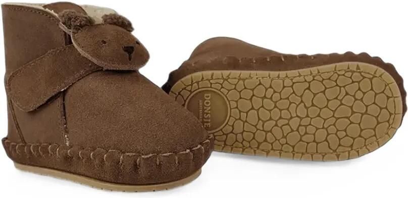 Donsje Pouty Booties bear-motif touch-strap shoes Bruin - Foto 4