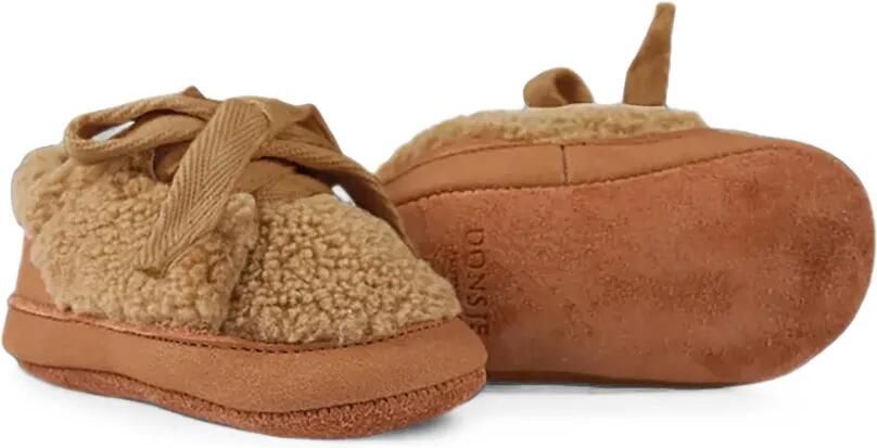 Donsje Rije leren babyschoentjes met lammyafwerking Bruin - Foto 4