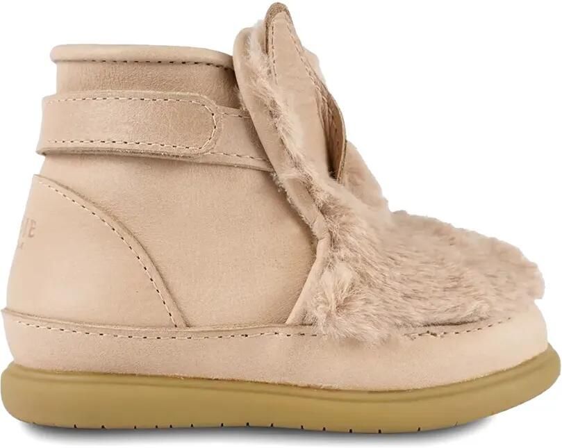 Donsje Roumi Fluffy Bunny enkellaarzen Beige