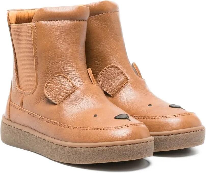 Donsje Thuru animal-patch leather boots Bruin