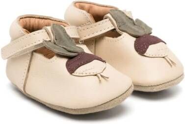 Donsje Figili leren babyschoentjes Beige