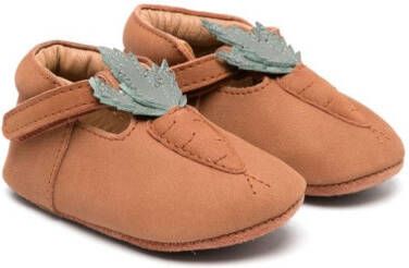 Donsje Figili suède babyschoentjes Bruin