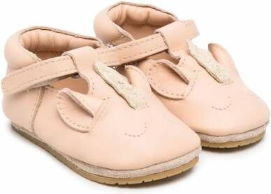 Donsje Leren ballerina's Beige