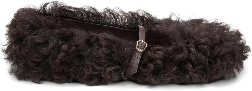Dorothee Schumacher Furry Fantasy leren ballerina's Bruin - Foto 1
