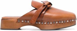 Dorothee Schumacher Klompen met geknoopt detail Bruin