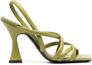 Dorothee Schumacher Sandalen met gekruiste bandjes Groen