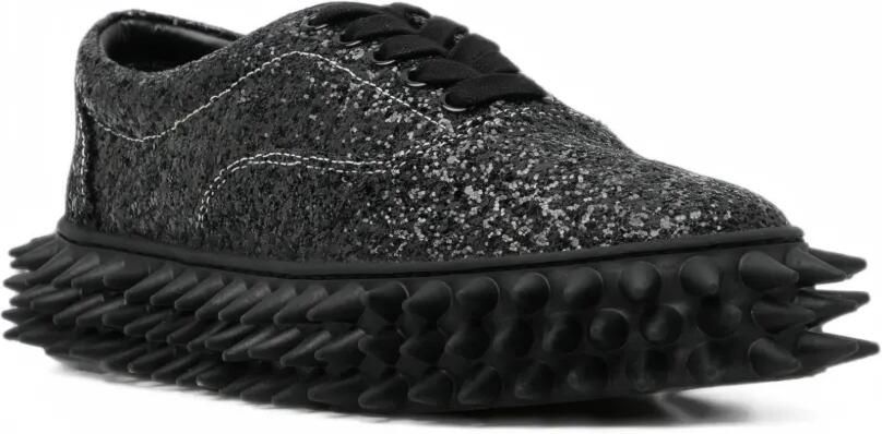 Doublet Sneakers met spikes en glitter-effect Zwart - Foto 3