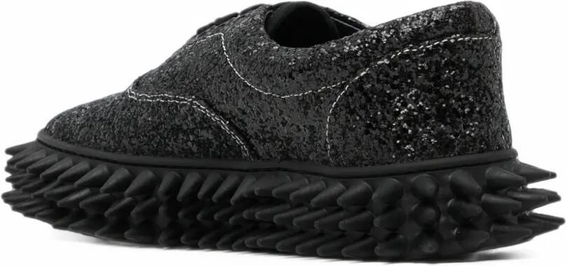 Doublet Sneakers met spikes en glitter-effect Zwart - Foto 4