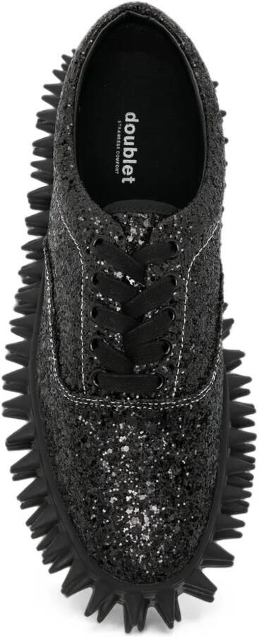 Doublet Sneakers met spikes en glitter-effect Zwart - Foto 2
