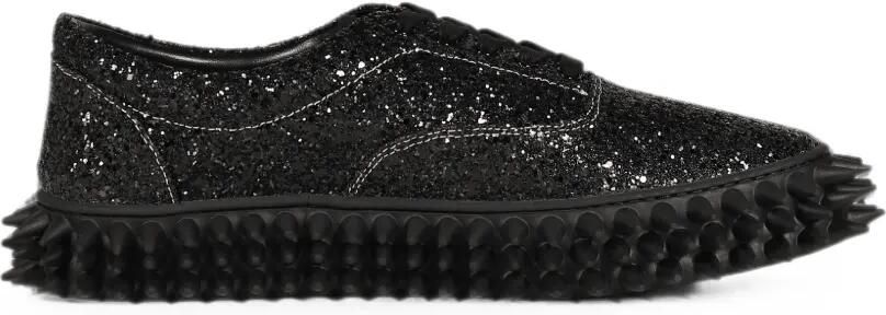 Doublet Sneakers met zool met spikes en glitterdetail Zwart