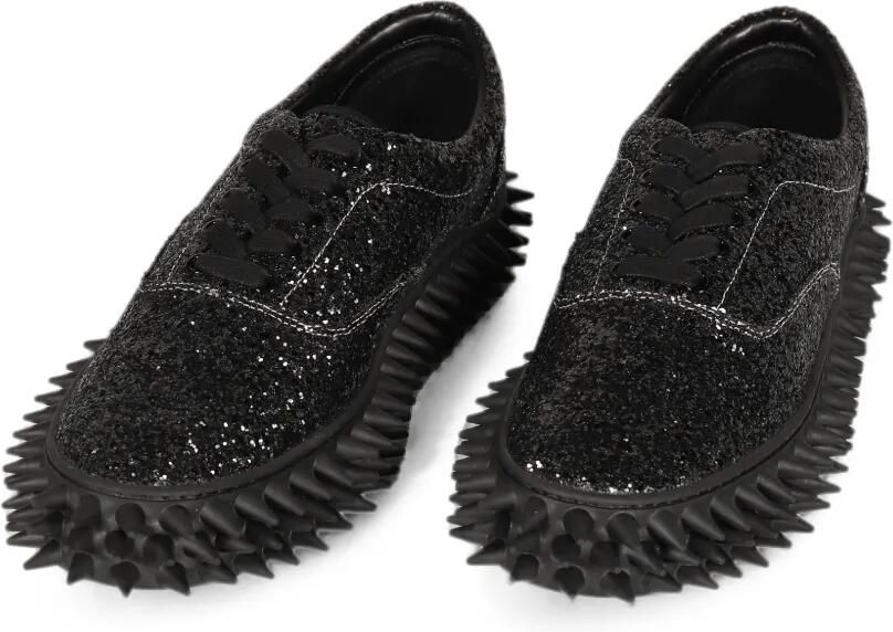 Doublet Sneakers met zool met spikes en glitterdetail Zwart - Foto 2