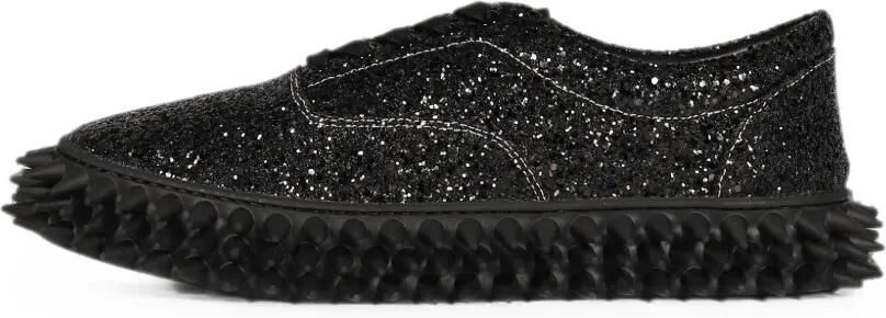 Doublet Sneakers met zool met spikes en glitterdetail Zwart - Foto 3