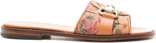 Doucal's Allori sandalen met bloemenprint Bruin