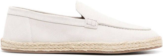 Doucal's Suède espadrilles met ronde neus Beige