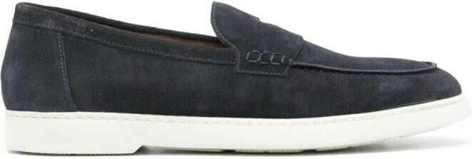 Doucal's Suède loafers met ronde neus Blauw