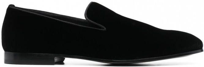 Doucal's Fluwelen loafers Zwart