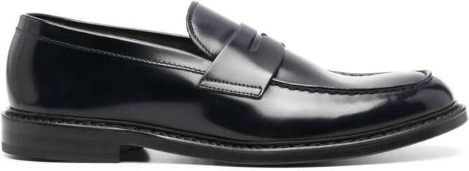 Doucal's Leren loafers met stiksels Blauw