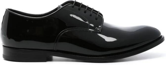 Doucal's Derby schoenen van lakleer Zwart