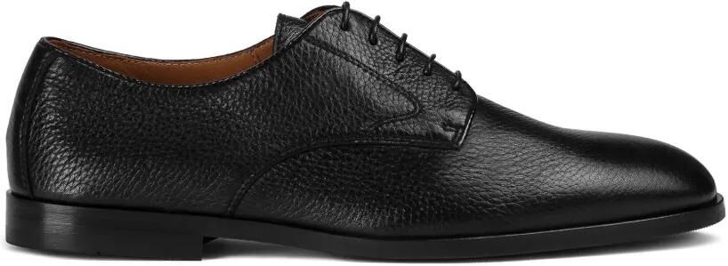Doucal's Bewerkte leren derby schoenen Zwart