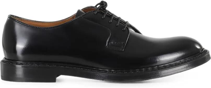 Doucal's Blake leren derby schoenen met amandelvormige neus Zwart