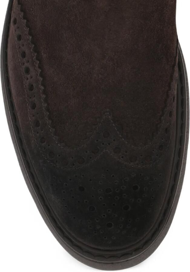 Doucal's Chelsea boots met broguedetails Bruin - Foto 2