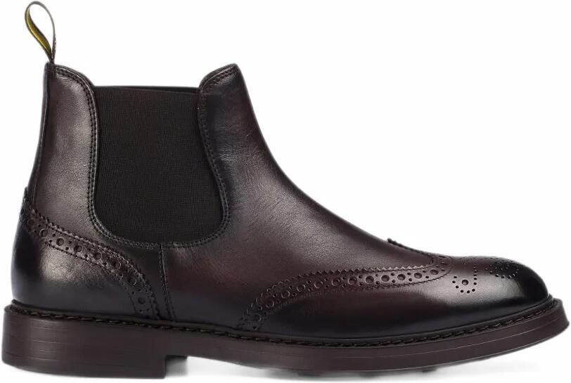 Doucal's Leren Chelsea-laarzen met broguedetails Rood