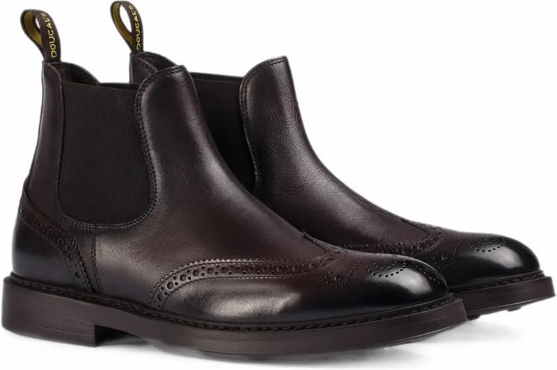 Doucal's Leren Chelsea-laarzen met broguedetails Rood - Foto 3