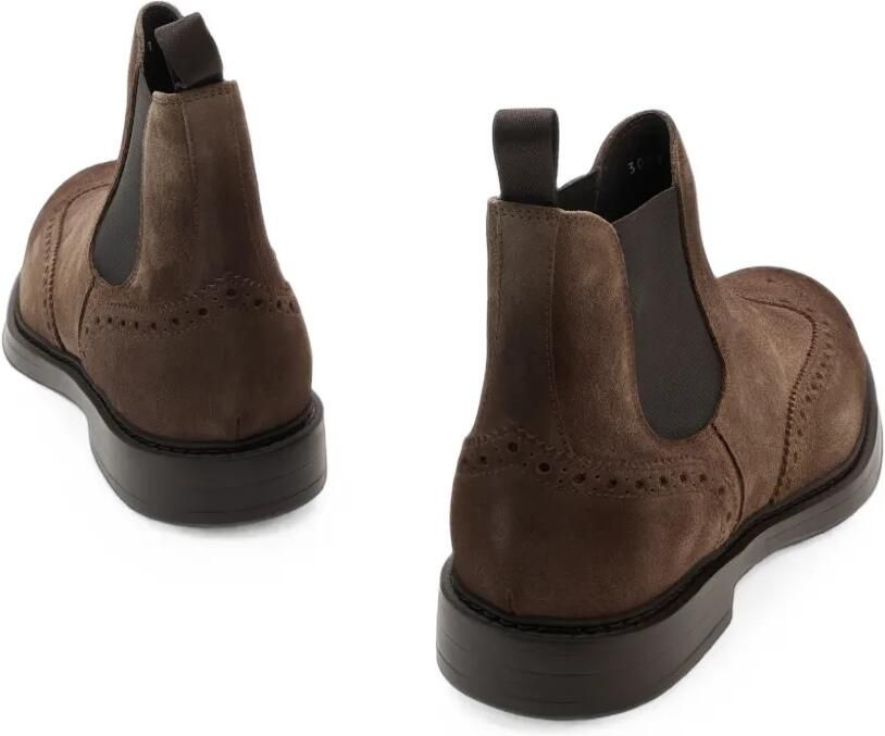Doucal's Suède Chelsea laarzen met brogue-detail Bruin - Foto 3