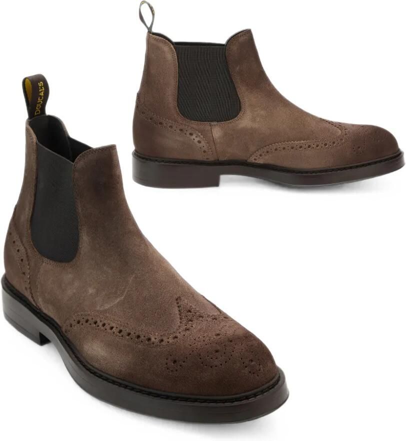 Doucal's Suède Chelsea laarzen met brogue-detail Bruin - Foto 2