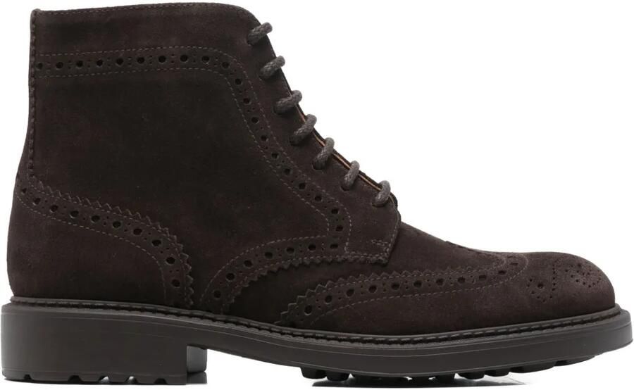 Doucal's Brogue enkellaarzen met veters Bruin