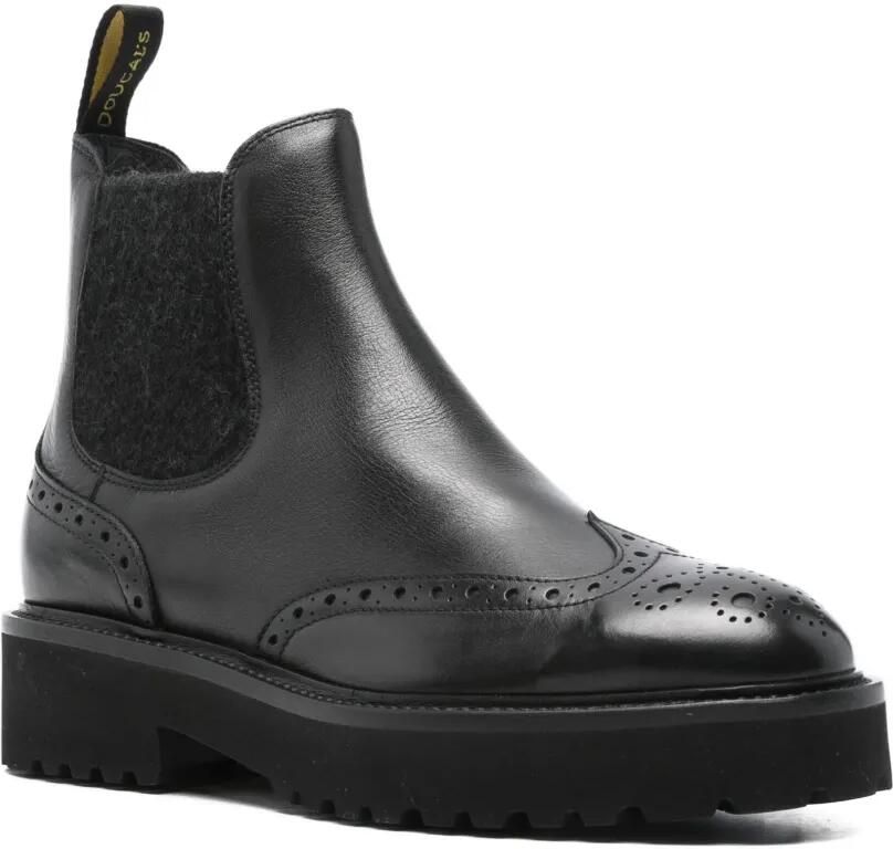 Doucal's Brogue laarzen met elastisch vlak Zwart - Foto 3