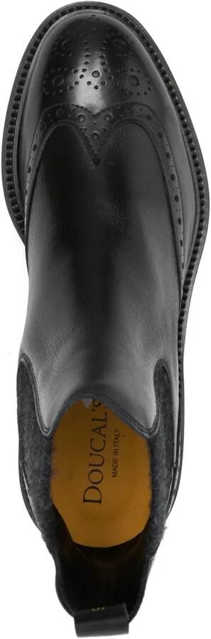 Doucal's Brogue laarzen met elastisch vlak Zwart - Foto 4