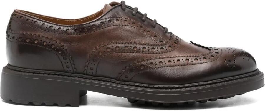 Doucal's Brogue leren Oxford schoenen Bruin
