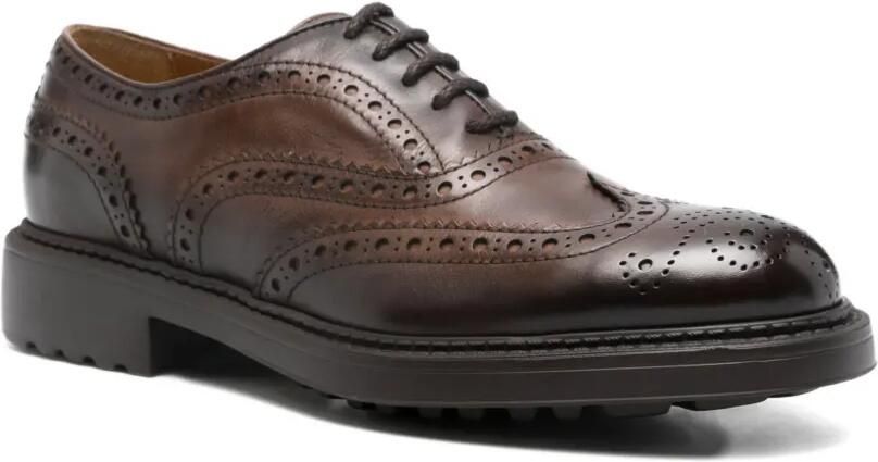Doucal's Brogue leren Oxford schoenen Bruin - Foto 3