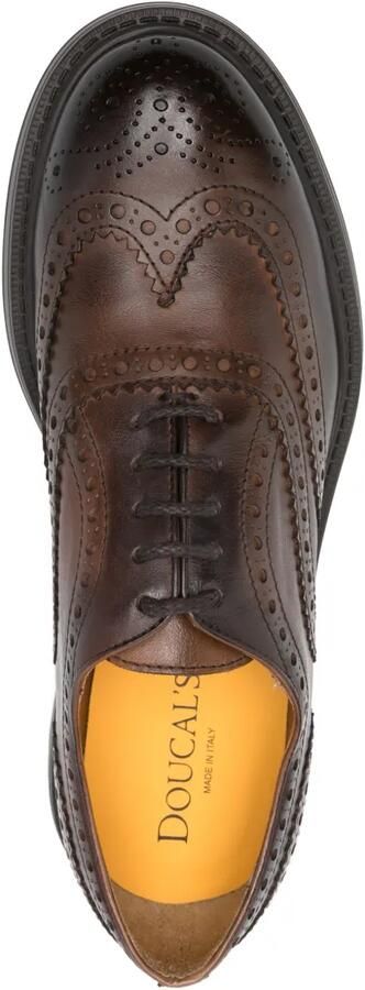 Doucal's Brogue leren Oxford schoenen Bruin - Foto 4