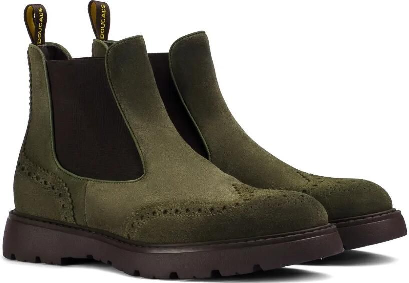 Doucal's brogue suede ankle boots Groen - Foto 3