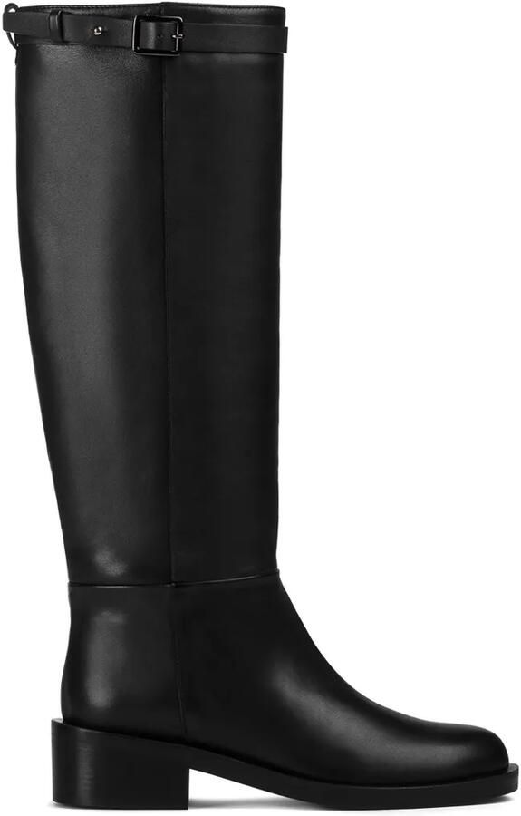 Doucal's buckle-detail leather boots Zwart - Foto 3