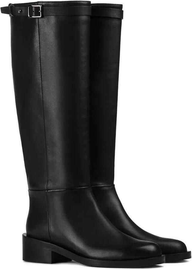 Doucal's buckle-detail leather boots Zwart - Foto 2