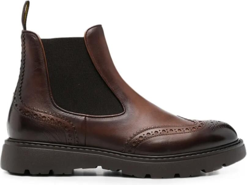 Doucal's Chelsea laarzen met brogue detail Bruin