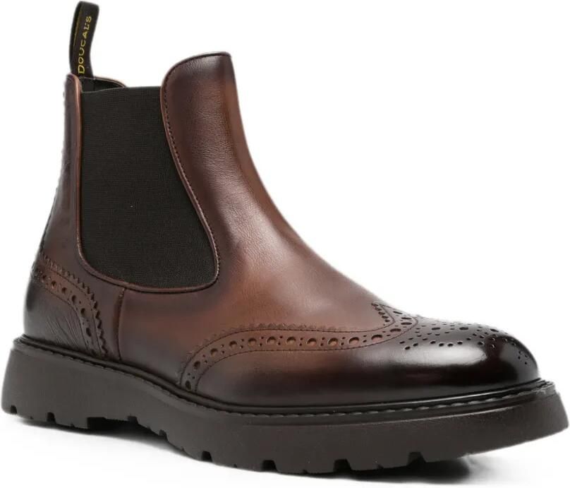 Doucal's Chelsea laarzen met brogue detail Bruin - Foto 3