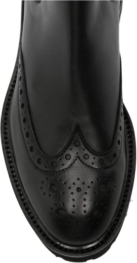 Doucal's Chelsea laarzen met brogue detail Zwart - Foto 3
